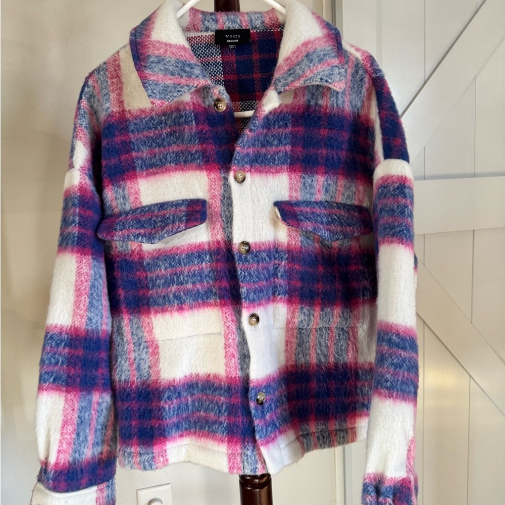 Vici Multicolor Plaid Jacket